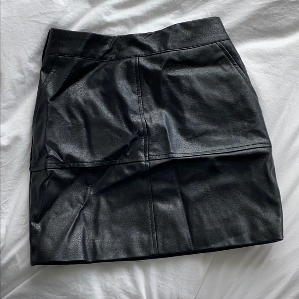 Urban outfitter Black faux leather mini skirt